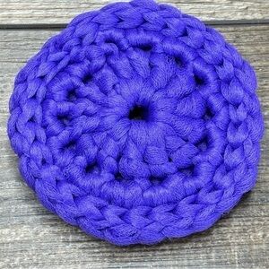 Kitchen Dish Scrubbie Purple Tulle Double Layered Handcrafted Crochet Handmade